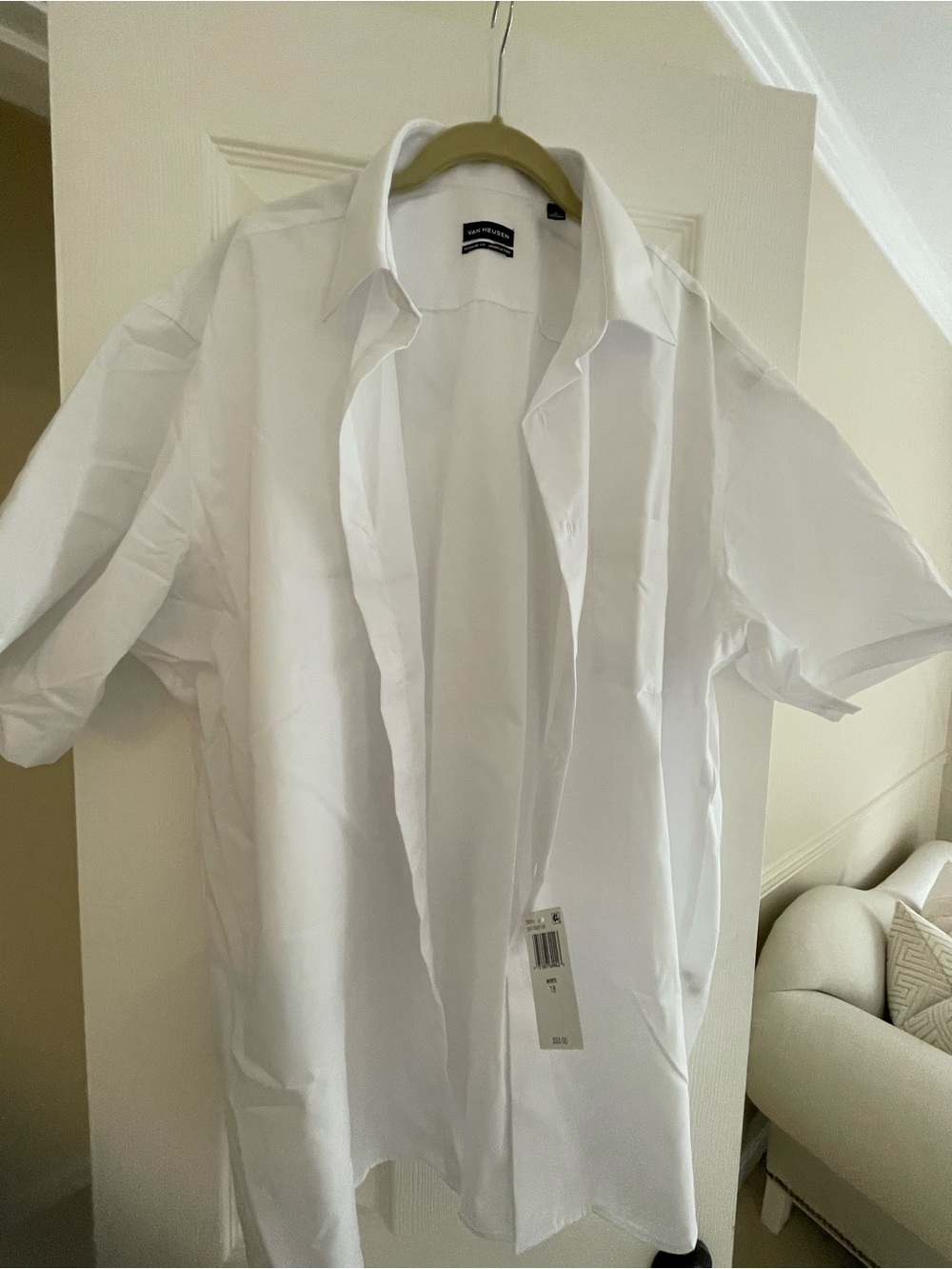 Van Heusen White Button-Up Dress Shirt